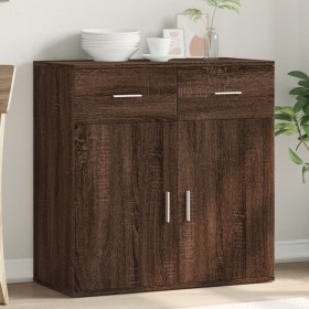 Aparador de madera de ingeniería marrón roble 79x38x80 cm de , Aparadores - Ref: Foro24-840526, Precio: 106,01 €, Descuento: %