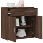 Aparador de madera de ingeniería marrón roble 79x38x80 cm de , Aparadores - Ref: Foro24-840526, Precio: 106,01 €, Descuento: %
