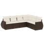 Set sofás de jardín 6 piezas y cojines ratán sintético marrón de , Conjuntos de jardín - Ref: Foro24-3221412, Precio: 434,77 ...