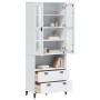 Aparador alto VIKEN madera maciza de pino blanco 80x40x200 cm de , Aparadores - Ref: Foro24-3207141, Precio: 330,79 €, Descue...