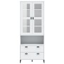Aparador alto VIKEN madera maciza de pino blanco 80x40x200 cm de , Aparadores - Ref: Foro24-3207141, Precio: 330,79 €, Descue...