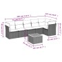 Set de sofás de jardín 7 pzas con cojines ratán sintético gris de , Conjuntos de jardín - Ref: Foro24-3255984, Precio: 512,23...