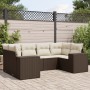 Set sofás de jardín 6 piezas y cojines ratán sintético marrón de , Conjuntos de jardín - Ref: Foro24-3222982, Precio: 437,84 ...