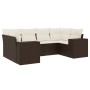 Set sofás de jardín 6 piezas y cojines ratán sintético marrón de , Conjuntos de jardín - Ref: Foro24-3222982, Precio: 437,84 ...