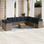 Set sofás de jardín con cojines 12 piezas ratán sintético gris de , Conjuntos de jardín - Ref: Foro24-3256061, Precio: 873,28...