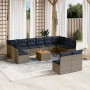 Set sofás de jardín con cojines 13 piezas ratán sintético gris de , Conjuntos de jardín - Ref: Foro24-3256229, Precio: 944,97...