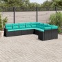 Set de sofás de jardín 10pzas con cojines ratán sintético negro de , Conjuntos de jardín - Ref: Foro24-3219497, Precio: 769,7...
