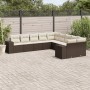 Set de sofás de jardín 10 pzas y cojines ratán sintético marrón de , Conjuntos de jardín - Ref: Foro24-3223112, Precio: 675,5...