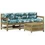 Juego de muebles jardín 4 pzas y cojines madera pino impregnada de , Conjuntos de jardín - Ref: Foro24-3250799, Precio: 367,3...
