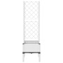 Jardinera con enrejado PP blanco 40x40x142 cm de , Maceteros y jardineras - Ref: Foro24-367919, Precio: 57,09 €, Descuento: %