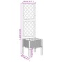 Jardinera con enrejado PP blanco 40x40x142 cm de , Maceteros y jardineras - Ref: Foro24-367919, Precio: 57,09 €, Descuento: %
