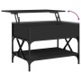 Mesa de centro madera de ingeniería y metal negro 70x50x50 cm de , Mesas de centro - Ref: Foro24-845351, Precio: 78,21 €, Des...