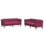 Juego de sofás 2 piezas terciopelo rojo tinto de , Sofás - Ref: Foro24-3209223, Precio: 509,03 €, Descuento: %