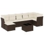 Set sofás de jardín 8 piezas y cojines ratán sintético marrón de , Conjuntos de jardín - Ref: Foro24-3217983, Precio: 499,20 ...