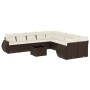 Set de sofás de jardín 11 pzas cojines ratán sintético marrón de , Sofás modulares de exterior - Ref: Foro24-3221922, Precio:...