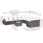 Set de sofás de jardín 11 pzas cojines ratán sintético marrón de , Sofás modulares de exterior - Ref: Foro24-3221922, Precio:...