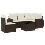 Set sofás de jardín 6 piezas y cojines ratán sintético marrón de , Conjuntos de jardín - Ref: Foro24-3221382, Precio: 411,39 ...