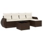 Set sofás de jardín 6 piezas y cojines ratán sintético marrón de , Conjuntos de jardín - Ref: Foro24-3221302, Precio: 364,84 ...