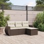 Set de sofás de jardín 4 pzas y cojines ratán sintético marrón de , Conjuntos de jardín - Ref: Foro24-3221272, Precio: 268,63...