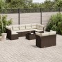 Set de sofás de jardín 10 pzas y cojines ratán sintético marrón de , Conjuntos de jardín - Ref: Foro24-3218163, Precio: 620,0...
