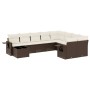 Set de sofás de jardín 10 pzas y cojines ratán sintético marrón de , Conjuntos de jardín - Ref: Foro24-3220662, Precio: 629,3...