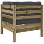 Juego de sofás jardín 4 pzas con cojines madera pino impregnada de , Conjuntos de jardín - Ref: Foro24-3299383, Precio: 369,4...