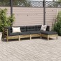 Set de sofás jardín 5 pzas con cojines madera pino impregnada de , Conjuntos de jardín - Ref: Foro24-3299395, Precio: 472,20 ...