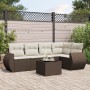 Set sofás de jardín 6 piezas y cojines ratán sintético marrón de , Conjuntos de jardín - Ref: Foro24-3221342, Precio: 411,39 ...