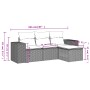 Set de sofás de jardín 4 pzas y cojines ratán sintético marrón de , Sofás modulares de exterior - Ref: Foro24-3222472, Precio...