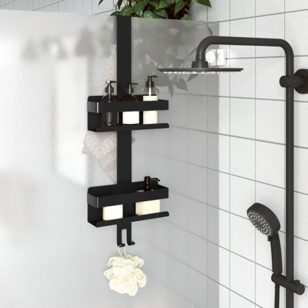 Estante colgante de ducha acero inox cepillado 304 negro mate de , Estanterías - Ref: Foro24-4004904, Precio: 39,34 €, Descue...