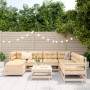 Juego de sofás de jardín 8 pzas madera maciza de pino de , Conjuntos de jardín - Ref: Foro24-3250572, Precio: 468,49 €, Descu...