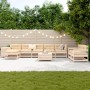 Juego de sofás de jardín 10 pzas madera maciza de pino de , Conjuntos de jardín - Ref: Foro24-3250636, Precio: 589,79 €, Desc...