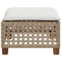 Taburete de jardín y cojín ratán sintético beige 63,5x56x32 cm de , Otomanas de exterior - Ref: Foro24-365934, Precio: 73,86 ...