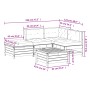 Juego de muebles jardín 5 pzas y cojines madera abeto Douglas de , Conjuntos de jardín - Ref: Foro24-3250710, Precio: 478,72 ...