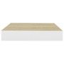Estante flotante de pared MDF roble y blanco 23x23,5x3,8 cm en Estanterías | Comprar online en Foru.es