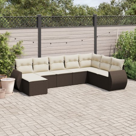 Set sofás de jardín 8 piezas y cojines ratán sintético marrón de , Conjuntos de jardín - Ref: Foro24-3254100, Precio: 508,43 ...