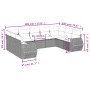 Set de sofás de jardín 9 pzas y cojines ratán sintético marrón de , Conjuntos de jardín - Ref: Foro24-3254140, Precio: 628,99...