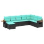 Set de sofás de jardín 8 pzas con cojines ratán sintético negro de , Conjuntos de jardín - Ref: Foro24-3227086, Precio: 625,6...