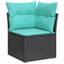 Set de sofás de jardín 8 pzas con cojines ratán sintético negro de , Conjuntos de jardín - Ref: Foro24-3227086, Precio: 625,6...