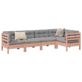 Set de sofás jardín 5 pzas con cojines madera abeto Douglas de , Conjuntos de jardín - Ref: Foro24-3299439, Precio: 446,37 €,...