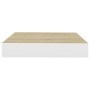 Estante flotante pared 2 uds MDF roble y blanco 23x23,5x3,8 cm en Estanterías | Comprar online en Foru.es