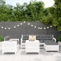 Juego de sofás de jardín 7 pzas madera maciza de pino blanco de , Conjuntos de jardín - Ref: Foro24-3250553, Precio: 529,90 €...