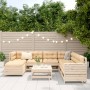 Juego de sofás de jardín 8 pzas madera maciza de pino de , Conjuntos de jardín - Ref: Foro24-3250564, Precio: 483,73 €, Descu...