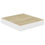 Estante flotante pared 4 uds MDF roble y blanco 23x23,5x3,8 cm en Estanterías | Comprar online en Foru.es