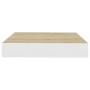 Estante flotante pared 4 uds MDF roble y blanco 23x23,5x3,8 cm en Estanterías | Comprar online en Foru.es