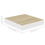 Estante flotante pared 4 uds MDF roble y blanco 23x23,5x3,8 cm en Estanterías | Comprar online en Foru.es