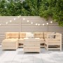 Juego de sofás de jardín 7 piezas madera maciza de pino de , Conjuntos de jardín - Ref: Foro24-3250964, Precio: 439,07 €, Des...