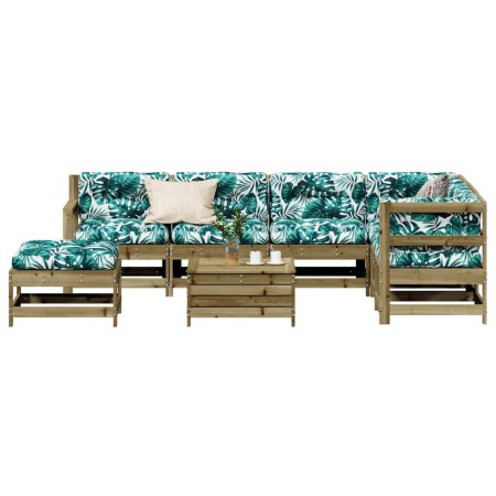 Juego de muebles jardín 8 pzas y cojines madera pino impregnada de , Conjuntos de jardín - Ref: Foro24-3250603, Precio: 812,0...