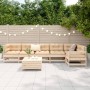 Juego de sofás de jardín 7 piezas madera maciza de pino de , Conjuntos de jardín - Ref: Foro24-3250880, Precio: 409,03 €, Des...