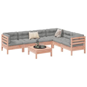 Set de sofás jardín 7 pzas con cojines madera abeto Douglas de , Conjuntos de jardín - Ref: Foro24-3299472, Precio: 564,78 €,...